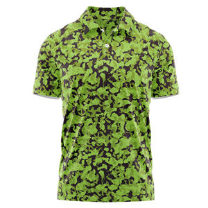 Polo de golf pour hommes léger en polyester spandex protection UV coupe athlétique direct d'usine - Product Image 3