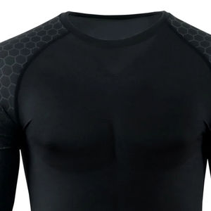 Couleur unie hommes manches longues Rash Guard pour vêtements de fitness séchage rapide et dernier confortable hommes Rash Guard à vendre - Product Image 4