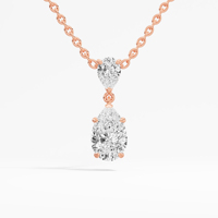 Collier Pendentif Chrétien Moderne VABS DIAMOND 2.96 Ctw en Or Bicolore 14K/18K et Argent Plaqué Rhodium pour Femme avec Moissanite