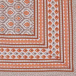 Orange <b>Floral</b> Cotton <b>Bed</b> <b>Sheets</b> with 2 Pillow Covers (3 Pieces) - Product Image 5