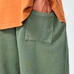 Pantalones cortos transpirables con lavado ácido de estilo callejero para hombre, pantalones cortos con cintura con cordón de peso pesado de último diseño para hombre - Product Image 6