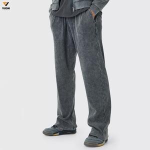 Pantalones de chándal acampanados informales de alta calidad personalizados para hombre, pantalones de chándal acampanados con cintura elástica de retazos para hombre - Product Image 4