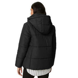 Haute qualité imperméable femmes Puffer Parka veste tissu respirant couleur noire unie grande taille détachable à capuche hiver - Product Image 5