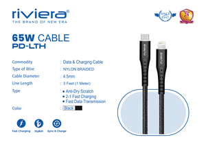 Hot bán giá thấp loại C USB sạc cáp 65 Wát Cáp PD-LTH sạc nhanh chất lượng hàng đầu cáp dữ liệu PVC sạc nhanh cho <span class=keywords><strong>Android</strong></span> - Product Image 2