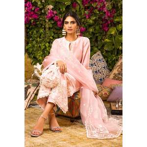 Camisa de Chifón Rosa Néctar y Dupatta para Primavera/Verano - Product Image 3