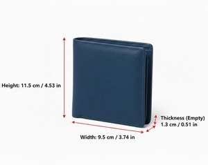 Portefeuille fin en cuir véritable de qualité supérieure pour hommes avec porte-cartes multiples, design classique minimaliste - Product Image 2
