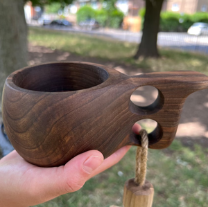 Double-hole Handle Hand-carved Traditional Scandinavian Couples Gift, Christmas Gifts - Product Image 2