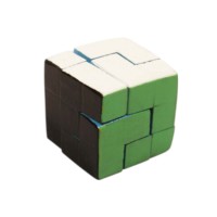 Cubo de rompecabezas 3D de madera multicolor personalizado hecho a mano, rompecabezas educativo, juguete lógico para niños y adultos