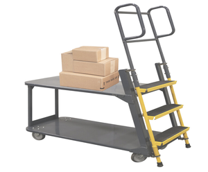 รถเข็นบันไดเหล็ก LIPHOCO รุ่นใหม่ พร้อมล้อเลื่อน 4 ล้อ สำหรับเข้าคลังสินค้า คุณภาพระดับสากล รับประกัน 10 ปีขึ้นไป - Product Image 4