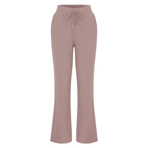 Pantalon femme grande taille 100% coton vente en gros pas cher Prix Design personnalisé couleur unie Style décontracté devant plat pour l'hiver BD - Product Image 4