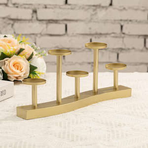 เชิงเทียนสำหรับตกแต่งบ้าน เชิงเทียนโลหะคุณภาพสูง เหมาะสำหรับสร้างแสงสว่างที่เงียบสงบ - Product Image 1