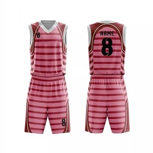 Maillot de basket-ball rayé à Sublimation, vêtements de sport de haute qualité, prix bas, ensembles d'uniformes de basket-ball pour hommes, 2022 - Product Image 4