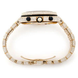 Hand Made Brilliant HipHop Fully Iced Out Round Dial Wrist <b>Watch</b> New Customized Design VVS Clarity Moissanite Diamond <b>Mens</b> <b>Watch</b> - Product Image 3