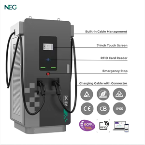 Estación EV con pantalla táctil de 7 pulgadas, protección completa, de aplicación NEG Control, pistola dual, carga rápida, estación de carga montada en el suelo, nuevo - Product Image 2