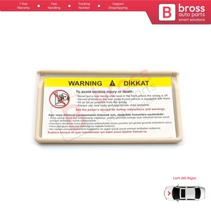 BDP980 Parasol con Espejo Color Beige para Mercedes-Benz Clase C W203 S203 2000-2007 CL203 2001-2011 A2038170220 - Product Image 4