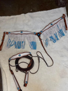 Pechera de Cuero de Calidad Occidental para Caballos, Negra, con Herrajes, para Senderismo, Placer, Rodeo, Pechera de Calidad para Silla de Montar Occidental - Product Image 2