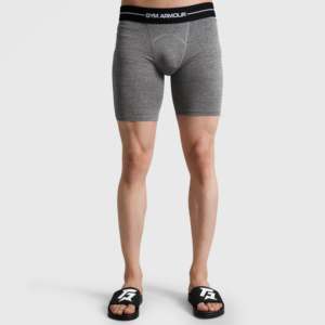 GA Bóxers de Compresión Slim Fit de Talle Medio con Logotipo Tejido, Tejido de Punto, Algodón, Spandex, Nylon, Tallas Desechables XL 3XL (Gris) - Product Image 4