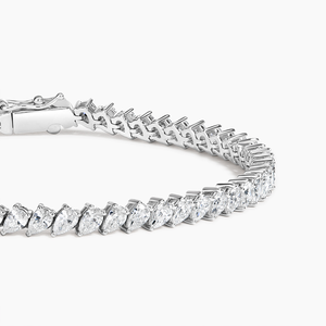 Pulsera de plata 925 de 6 pulgadas de moda corte de pera moissanita diamante Premium helado moda romántica Hip Hop estilo callejero regalo para ella - Product Image 3