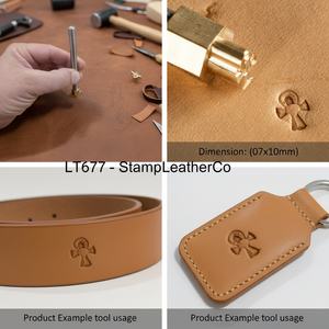 LT677 Sello de cuero con símbolo Ankh 07x10mm (3/11 \ "X 2/5 \") para manualidades de cuero - Product Image 1