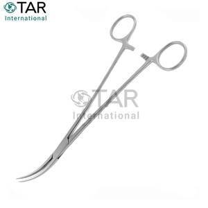 Pinzas para arteria HEISS, pinza hemostática quirúrgica fuertemente curvada de 20,0 cm, instrumentos médicos de acero inoxidable para laboratorio veterinario - Product Image 4