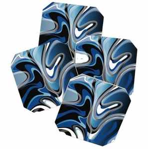 Handmade Mother of Pearl Classic Coaster Set Unique Shell Mosaic Elegant Hues <b>Kitchen</b> Party Wedding Occasions Cup Mat - Product Image 1