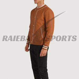 Gran oferta, abrigo de bombardero transpirable impermeable de calidad Premium Unisex personalizado, chaqueta Varsity de cuero de seda de lana, soporte de tendencia universitaria - Product Image 3