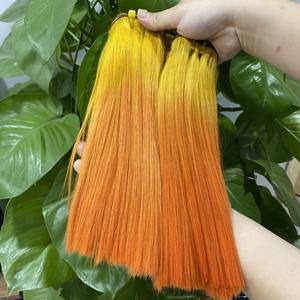 EXTENSIONS DE CHEVEUX HUMAINS VIETNAMIENS DROITES SUPER DOUBLE BUNDLES FERMETURE FRONTALE DONATEUR PREMIER JAUNE EN GROS - Product Image 4