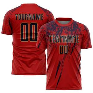 Camiseta de Fútbol Americano Personalizada, Diseño de Club Local, Impresión Digital, Material de Poliamida, Cuello en V, Servicio OEM, Teñido en Prenda - Product Image 6