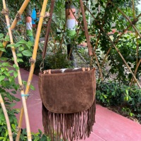 Sac bandoulière bohème en cuir véritable à imprimés animaliers pour femme, durable avec fermeture éclair, pour les voyages quotidiens, printemps, été, automne