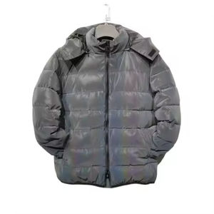 Blouson matelassé coupe-vent personnalisé de créateur, service OEM, surdimensionné, pour homme, rembourré en coton, hiver, réfléchissant et brillant - Product Image 1