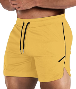 Shorts de sport pour homme, légers, avec poche zippée, sans doublure, pour musculation, logo personnalisé, vente en gros directe d'usine, nouveauté - Product Image 1