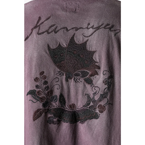 เสื้อยืดลายแอซิดสำหรับผู้ชายระบายอากาศได้ดีทันสมัยเสื้อทีเชิ้ตอีโมไซส์ใหญ่พิเศษปักลายผีเสื้อ - Product Image 5