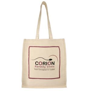 Sac fourre-tout en coton biologique 100% recyclé avec logo imprimé personnalisé Sac à provisions en toile réutilisable - Product Image 1