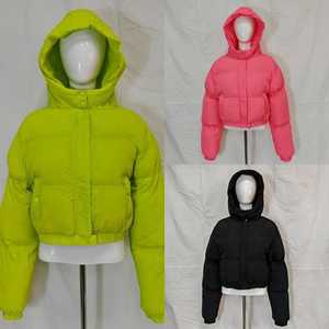 Buena calidad personalizado Streetwear con capucha mujer invierno moda suelta Puffer abrigos Casual chaquetas femeninas - Product Image 1