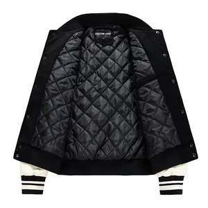 Chaquetas Varsity Letterman personalizadas para hombres y mujeres, chaquetas universitarias clásicas de estilo béisbol con parches bordados - Product Image 6