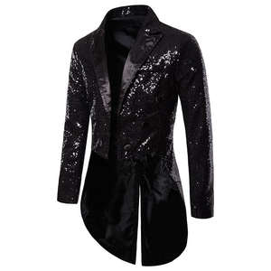 Unisex Shiny <b>Sequin</b> Glitter Polyester Blazer <b>Jacket</b> Nightclub Prom Tuxedo Suit Singer Stage Performance Costume Magician New - Product Image 5
