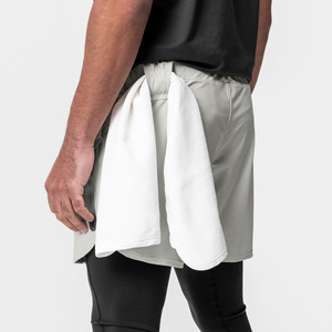 Vente en gros Été Séchage rapide Cordon de serrage Polyester Respirant Jogging Fermeture éclair Poche latérale Sports Gym Running Fitness Shorts pour hommes - Product Image 4