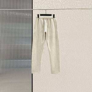 Pantalon de survêtement droit en coton 100% respirant à cordon de serrage, poids lourd, grande taille pour hommes - Product Image 3