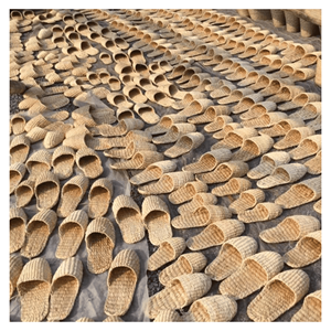 Pantoufles en jacinthe d'eau, tissées en jacinthe avec doublure en coton éponge pour les pantoufles de salon de spa, origine Vietnam - Product Image 6