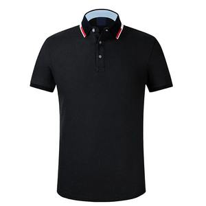 Polo de luxe de haute qualité pour hommes, vêtements de sport à manches courtes en coton 100% polyester avec logo personnalisé, motif solide - Product Image 2