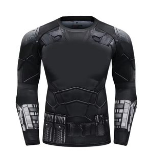 เสื้อรัดรูปพิมพ์ลายดิจิทัลสำหรับผู้ชาย, เสื้อผ้ากีฬาแห้งเร็วเสื้อยืดแขนสั้น Marvel - Product Image 1