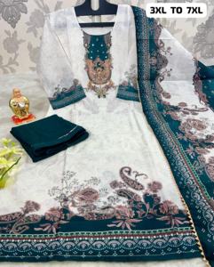 Seda de muselina de diseño de Bollywood con estampado y trabajo manual, pantalón Kurti y Fabricante Mayorista Dupatta de Surat - Product Image 2