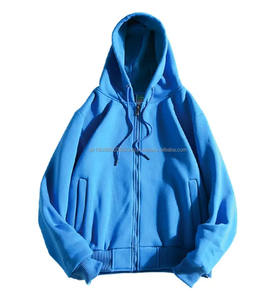 High Quality Sublimation Polyester Hoody French Terry Vintage Wash Zip Up Hoodie Embroidery Custom Hoodies - Product Image 3