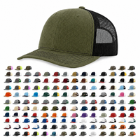 Gorra Trucker Richardson 112 de Malla con MOQ Bajo, Gorra de Malla Lisa Personalizable con Parche de Cuero y Bordado 3D, Estilo Y2K Hip Hop para Hombres y Mujeres, Deportes al Aire Libre