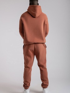 Sweat à capuche vierge et pantalon de survêtement en coton épais de haute qualité Ensemble unisexe à capuche personnalisé pour hommes - Product Image 5