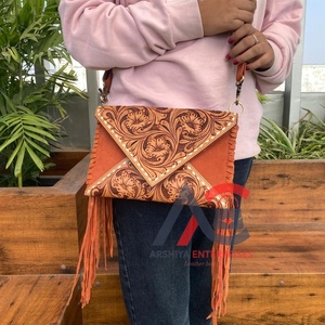 Bolso cruzado de cuero de gamuza con herramientas manuales personalizadas de lujo, nueva tendencia, bolsos de cuero genuino de piel de vaca de alta calidad para mujer - Product Image 1