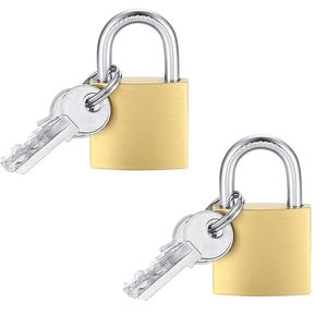 Gold 40mm <b>Metal</b> Travel Locks 2 Security Padlocks with 3 Keys Anti-Cut Resistant for <b>Suitcases</b> Bags Trunks - Product Image 1