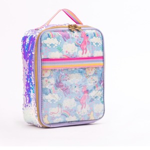 Purple - The unicorn lunch box constructed the <b>sequin</b> <b>material</b> with shiny effects, attracts most girls eyes. - Product Image 3