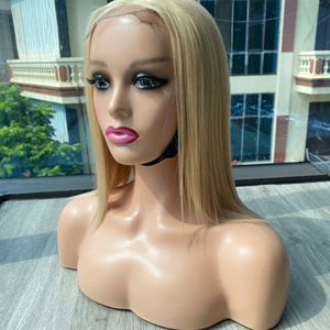 LINU Cabello Humano Virgen Rubio Vietnamita Doble Trama para Extensiones de Encaje Frontal y Parte en U, 250% de Densidad, HD Transparente, Base de Encaje de 300gr - Product Image 6