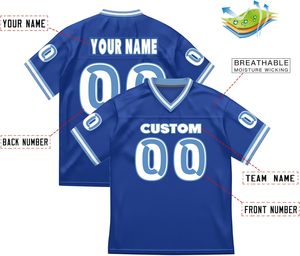 Camisetas de fútbol americano personalizadas, ropa de equipo universitario, malla de poliéster, secado rápido, transpirable, impresión por sublimación, logotipo, números de nombre - Product Image 4